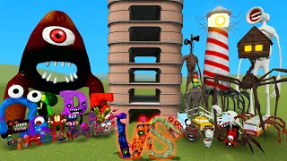 ALL CURSED ALPHABET LORE VS HOUSE HEAD CHOO CHOO CHARLES SIREN HEAD BUS EATER THOMAS FAMILY Gmod