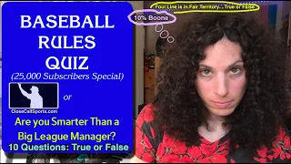 Official Baseball Rules Quiz - Can Beat Aaron Boone's Score of 1? (25k Subscriber Special)