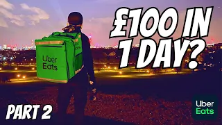 CAN I MAKE £100 IN 1 DAY?! Tonight Was Crazy! Delivering Fast Food In London £100 Challenge (Part 2)