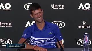 Novak Djokovic's funny interview with journalist after Australian Open 2019 😂