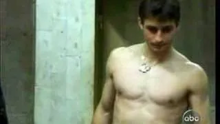 Brian Joubert shirtless clip (2006 Cup of Russia)