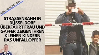 Straßenbahn in Düsseldorf überfährt Frau und Gaffer zeigen ihren kleinen Kindern das Unfallopfer