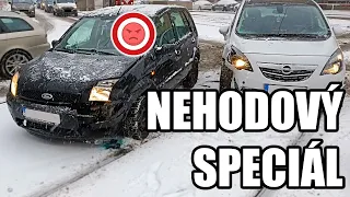 NEHODOVÝ Zimní Speciál 2 - Naboural Kámoše, Smyk Do Pole a Cyklisti na Sněhu - Perly Ze Silnic 127