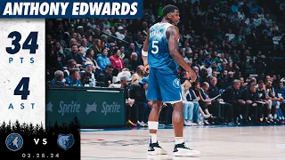 Anthony Edwards Drops 34 Points Against Grizzlies | 02.28.24