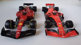 Ferraris SF-90 (Leclerc) y F1-75 (C. Sainz) Marca Burago escala 1:18