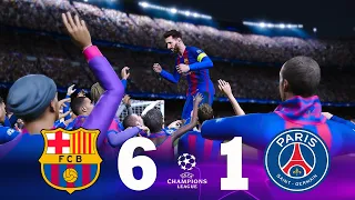 Recreación Barcelona 6-1 PSG - UEFA Champions League 2016/17