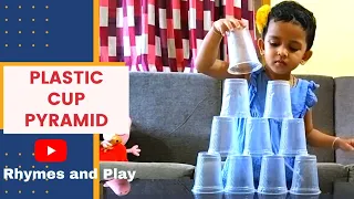 Plastic Cups Pyramid| Home Activity #pyramid #kity party play