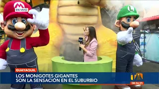 Monigotes gigantes causan sensación en Guayaquil