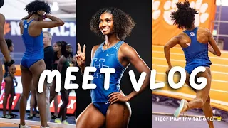 MEET VLOG: Tiger Paw Invitational | (shakeout routine, block starts, and meet day races)