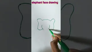 How to draw elephant face easy #shorts