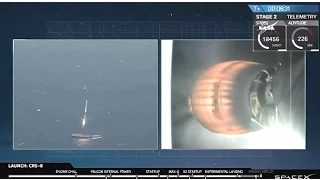 Launch SpaceX/Dragon-CRS-8 Mission To ISS (1ST STAGE LANDING 8:59)