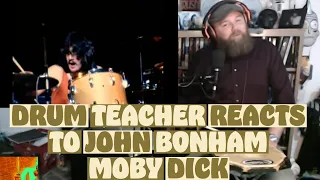 Drum Teacher Reacts To John Bonham - Moby Dick - Led Zeppelin - Episode 132