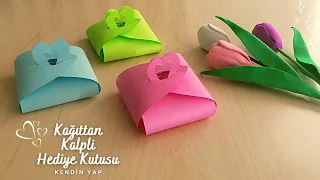EVERYONE CAN MAKE IT 🤩 VERY EASY PAPER HEART GIFT BOX 🎁 CHRISTMAS GIFT❤️