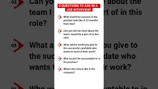 5 QUESTIONS to ASK in a JOB INTERVIEW! (Interview Tips, Questions & Answers!)