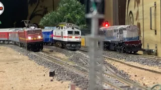 INDIAN MODEL TRAIN | ICF OVERTAKING LHB COACH | WORKING SIGNAL MODEL | Ho scale layout | Mini Train