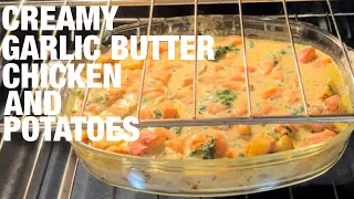 CREAMY GARLIC CHICKEN AND POTATOES