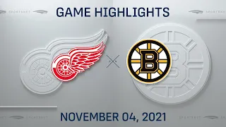 NHL Highlights | Red Wings vs. Bruins - Nov. 4, 2021