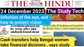 The Hindu Newspapers Analysis by Pradhum Kumar || 24 December 2023 || The Study Tech