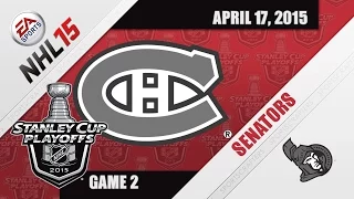 Senators vs Canadiens - Round 1 Game 2 (Play NHL 15)