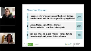 Web-Seminar: Green Nudges im Online-Handel: Nachhaltigen Konsum einfach machen