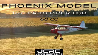 Phoenix Model 107” Piper Cub PA-18 60cc Twin | Pilot Wayne Shriver at Fall Fly-in at KAM