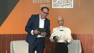 AI Unplugged: Meet Sophia, The Humanoid Robot! - #FII7 Day 1