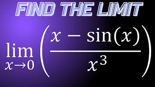 Limit of x-sinx/x^3 as x approaches 0