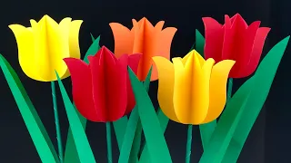 3D Beautiful Paper Flower Making Easy | Home Decor | Flower Making With Paper | Paper Craft | Crafts