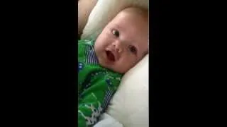 newborn attempts to speak and says I love you!