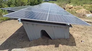 Sistema de Bombeamento Solar utilizando o Lastro da Fortlev para fixação dos painéis