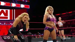 Ronda Rousey & Natalya Full match against Alexa Bliss & Mickie James