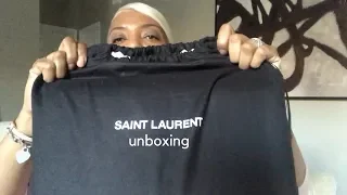 UNBOXING | YSL JAMIE GIANT CARRE RIVE GAUCHE LAMBSKIN BAG