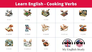 Learn English Vocabulary #43 | Cooking Verbs | 🍳👩‍🍳🍲