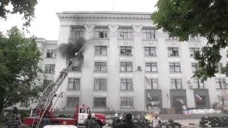 Луганск. Oбстрел ОГА (02.06.2014)