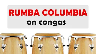 Rumba Columbia #1 Played on two Congas Fast & Slow Tempo and Play Along