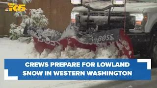 State crews preparing for lowland snow in western Washington