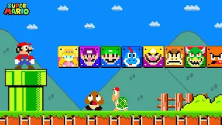 Super Mario Bros. but there are MORE Custom Item Blocks All Characters..| Game animation