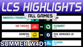 LCS Highlights Week4 Day1 LCS Summer 2023 All Games By Onivia