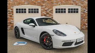 2017/67 PORSCHE CAYMAN 2.5 S PDK IN WHITE WITH BLACK LEATHER INTERIOR