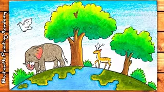 international forest day drawing||how to draw world forest day ||save forest