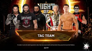 3 CODY RHODES VS  3 ROMAN REIGNS - TAG  TEAM MATCH- WWE 2K24 GAMEPLAY