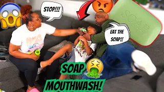 EPIC PRANK: DAD "WASHES" SON'S MOUTH OUT WITH SOAP FOR CURSING! *MOM FLIPS*