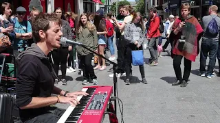 Andrés S Macnamara Live Cover of Piano Man From Grafton Street Dublin