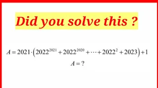 A mind-boggling Olympiad math question #mathsolympiad