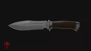 3D: Spear Point Bowie Knife Grand Way 2432 AKP