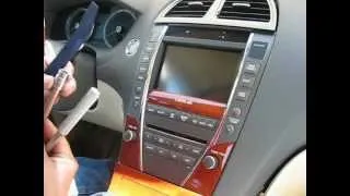 How to Remove Radio / Navigation / Display / CD Changer from 2012 Lexus ES350 for repair.