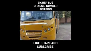 EICHER BUS CHASSIS AND VIN NUMBER LOCATION #eicherbus #eicheroldmodel #eicher #chasisnumber