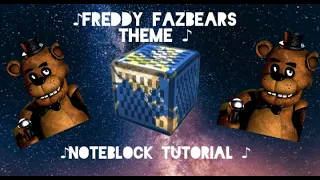 Minecraft - Fnaf Freddy’s Theme Noteblock Tutorial (EASY DIFFICULTY)