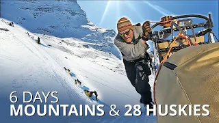 High Alpine Dog Sledding Adventure | Mountain Challenges & Winter Camping with 28 Huskies