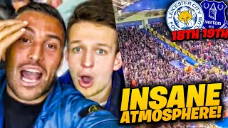 AWAY END CARNAGE AT LEICESTER V EVERTON *4 GOAL THRILLER*